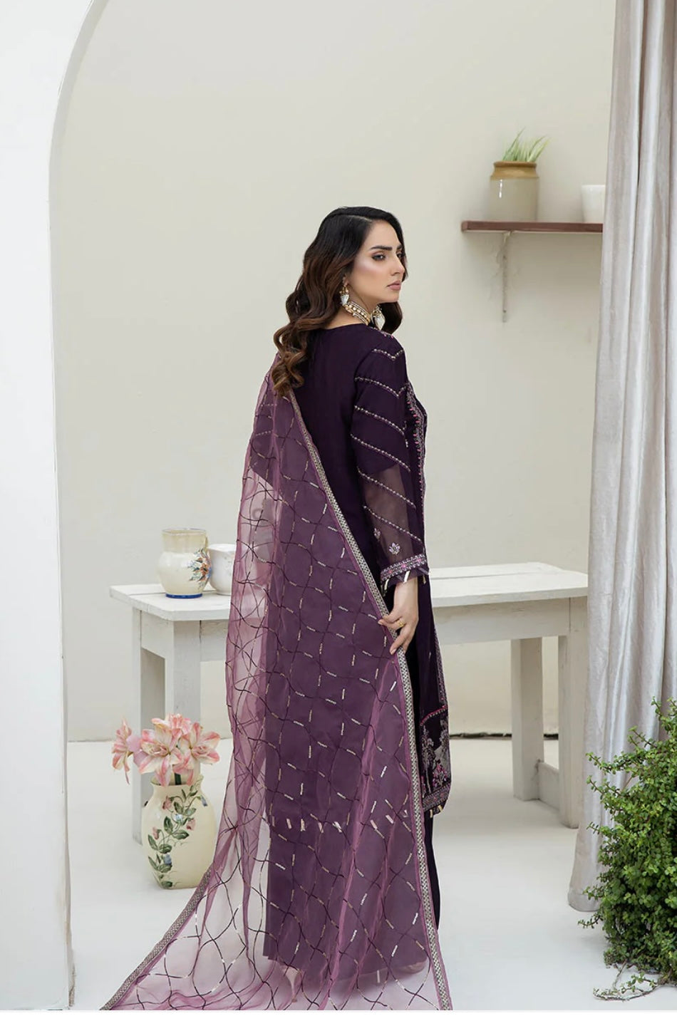 Embroidered & Fancy Chiffon - (Ready to Wear) - EM1087