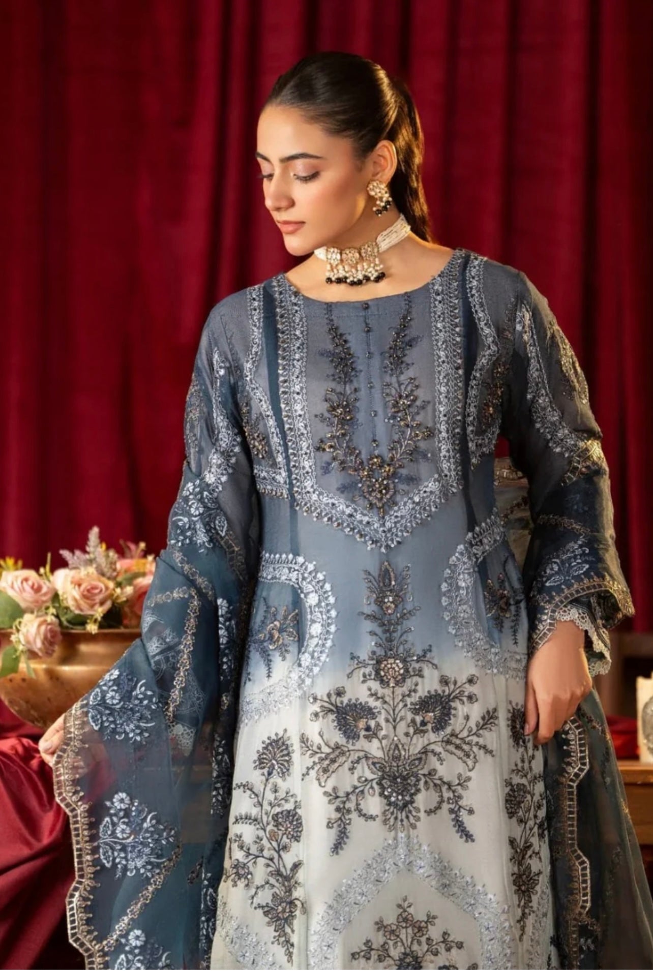 Embroidered & Fancy Chiffon - (Ready to Wear) - EM0597