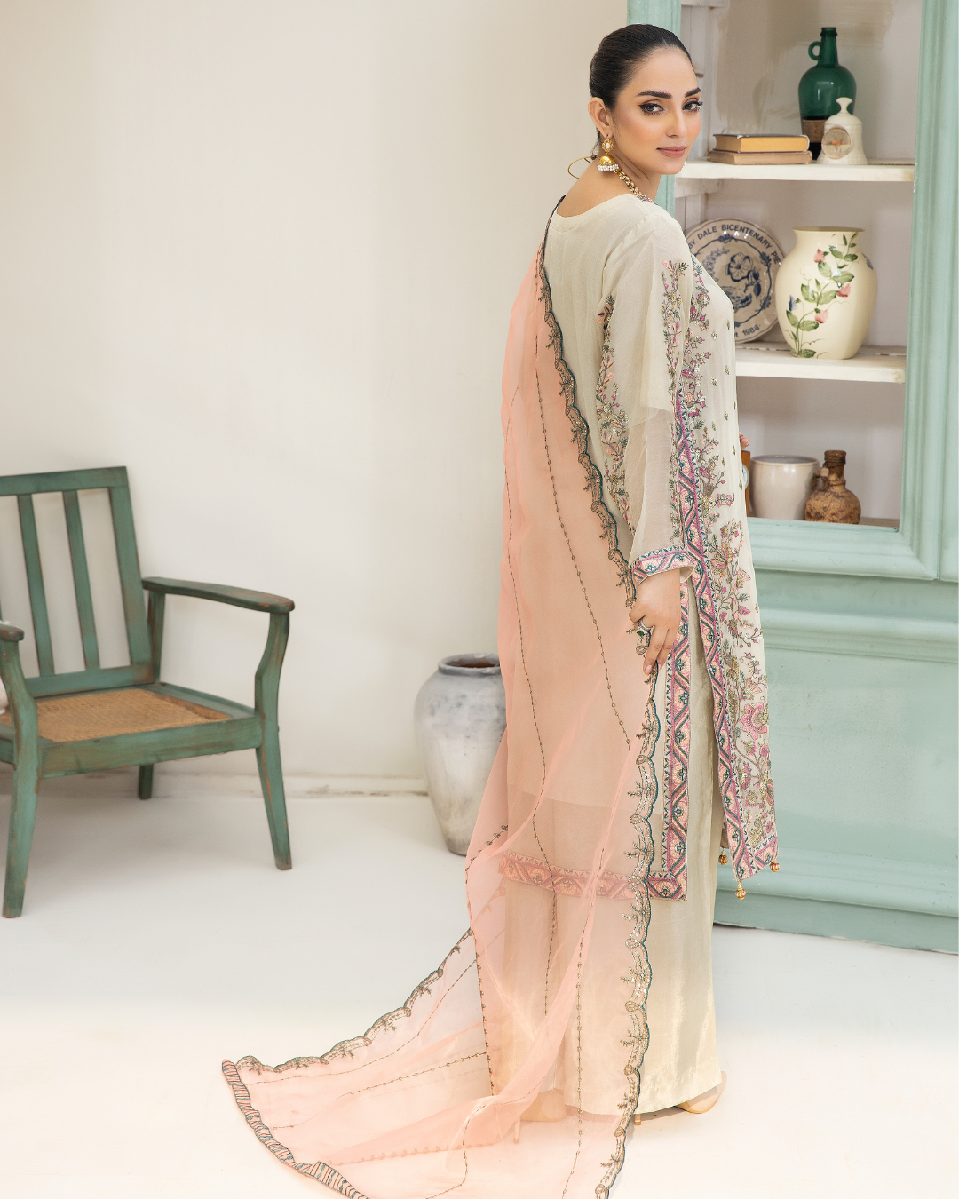 Embroidered & Fancy Chiffon - (Ready to Wear) - EM1089