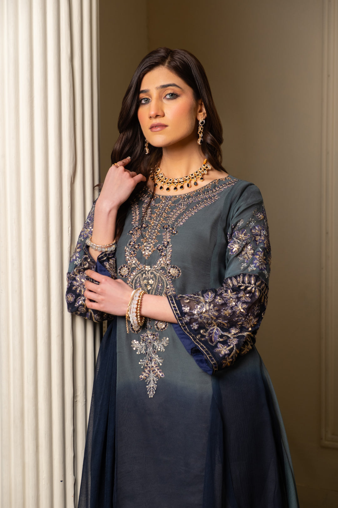 Embroidered & Fancy Chiffon - (Ready to Wear) - EM0912