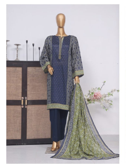 Stitched 3 Piece Printed Lawn SM 759