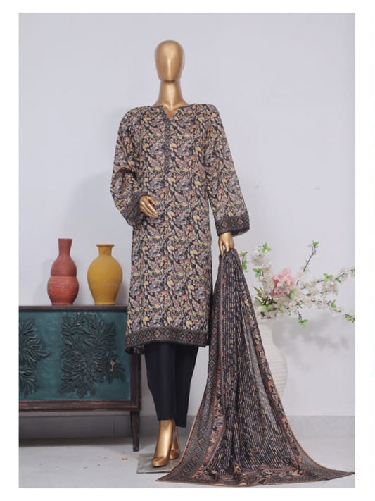 Stitched 3 Piece Printed Lawn SM 748