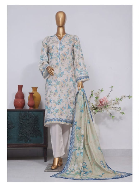 Stitched 3 Piece Printed Lawn SM 735