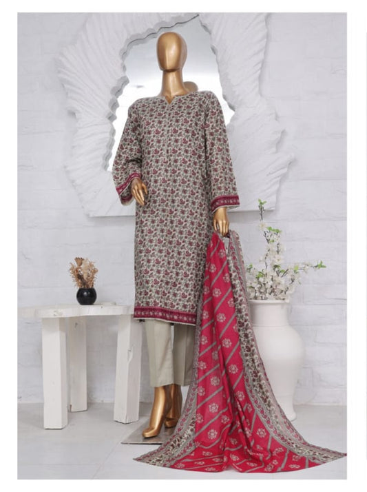 Stitched 3 Piece Printed Lawn SM 611