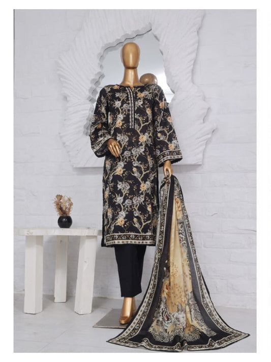 Stitched 3 Piece Printed Lawn SM 772