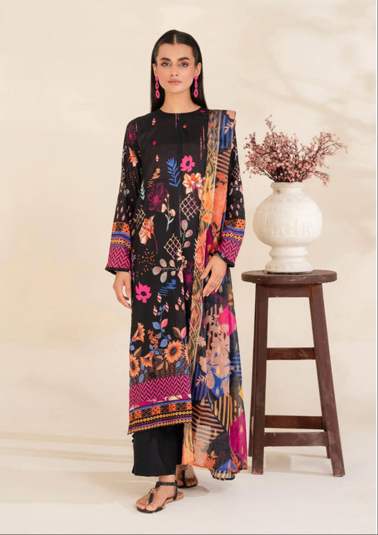 Unstitched 3 Piece Printed Lawn DESIGN-001