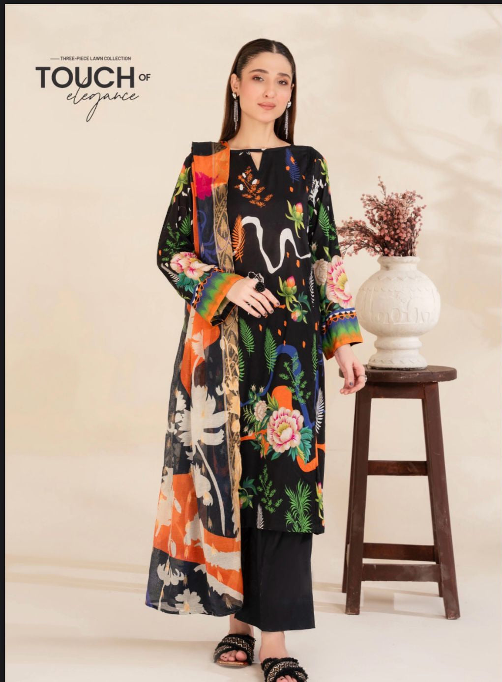 Unstitched 3 Piece Printed Lawn DESIGN-005