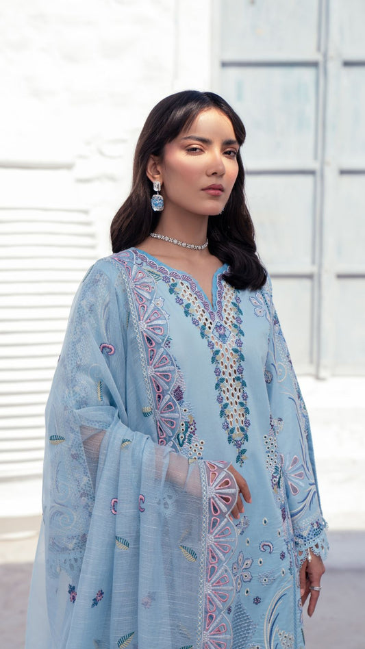 Unstitched Embroidered Lawn DESIGN-016