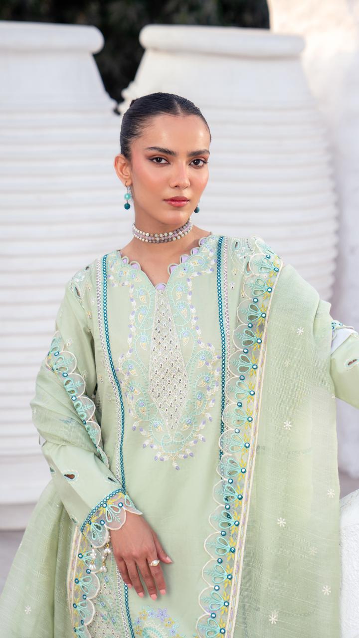 Unstitched Embroidered Lawn DESIGN-014