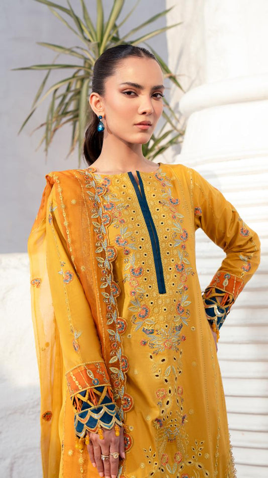 Unstitched Embroidered Lawn DESIGN-019